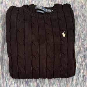 Polo by Ralph Lauren Women’s Black Cable-Knit Sweater